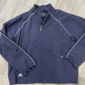 Mens Navy Adidas Climalite Full Zip Jacket
